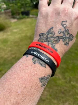 Printed Wristbands - These are giveaways at gigs for the young rock band Retsecrows We model the colours on the latest releases and they have started become somewhat collectable amongst fans of the band