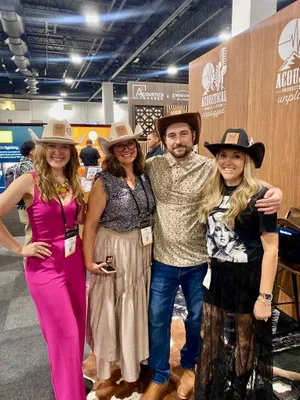 Leather Patches - Custom cowboy hats for our tradeshow event