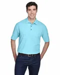 UltraClub Men's Whisper Piqu Polo Baby Blue