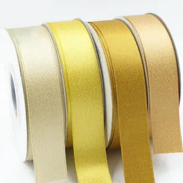 Gold/Silver Purl Double Face Satin Ribbon - Imprint Now - AUS