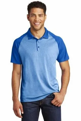 Sport-Tek PosiCharge RacerMesh Raglan Heather Block Polo. ST641 - Imprint Now - AUS
