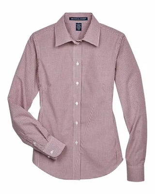 Devon & Jones Ladies' Crown Woven Collection Gingham Check - Imprint Now - AUS