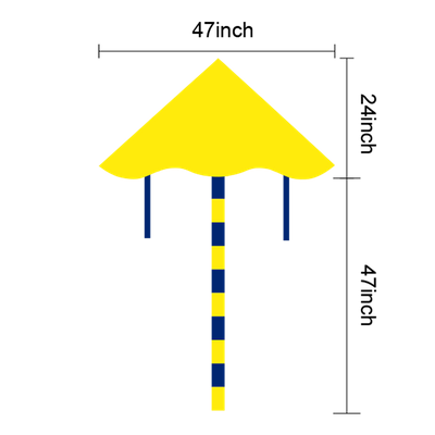 61cm L x 119cm W (119cm Tail Length)