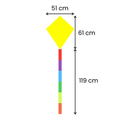 61cm L x 51cm W (119cm Tail Length)