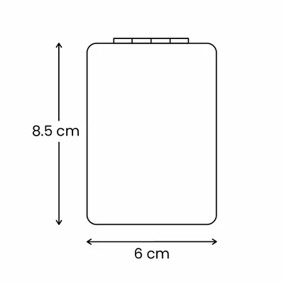 Rectangle 6 cm x 8.5 cm