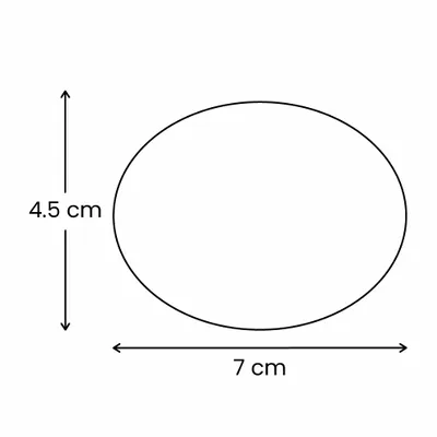 Oval 4.5 cm x 7 cm
