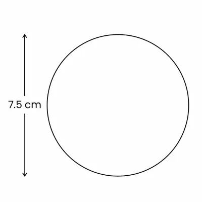 Round 7.5 cm