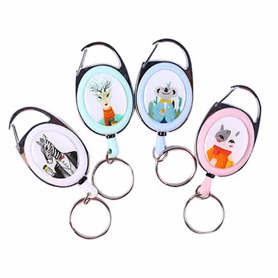 Clip Drawstring Badge Reel Keychain - Imprint Now - AUS