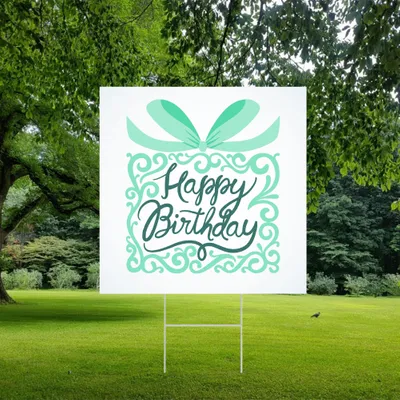 Custom Two Colour Birthday Yard Sign