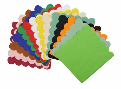 Scallop Foil Stamped Napkins - Imprint Now - AUS