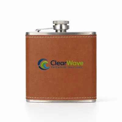 Leather Wrapped Hip Flasks - Imprint Now - AUS