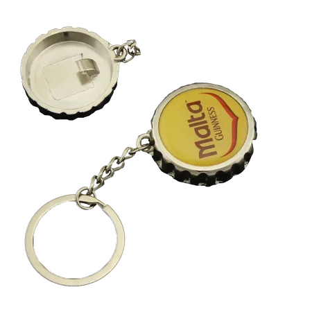 Bottle Cap-shaped Bottle Opener Keychain - Imprint Now - AUS