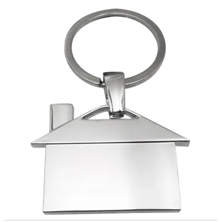 House-Shaped Metal Keychain House-Shaped Metal Keychain - Imprint Now - AUS