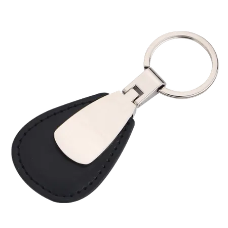 Teardrop Leather & Metal Keychain Teardrop Leather & Metal Keychain - Imprint Now - AUS