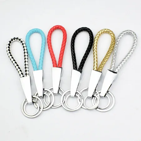 Braided Leather & Metal Keychain Braided Leather & Metal Keychain - Imprint Now - AUS