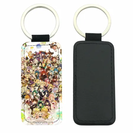 Curved Rectangle Leather Keychain Curved Rectangle Leather Keychain - Imprint Now - AUS