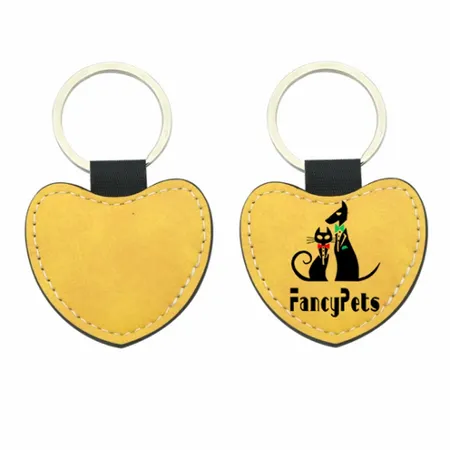Full-Colour Heart Leather Keychain Full-Colour Heart Leather Keychain - Imprint Now - AUS