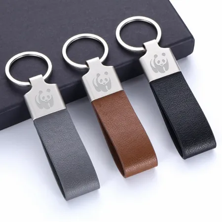 Elegant Loop Leather Keychain Elegant Loop Leather Keychain - Imprint Now - AUS