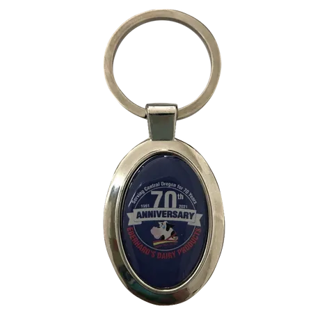 Durable Epoxy Oval Metal Keychain Durable Epoxy Oval Metal Keychain - Imprint Now - AUS