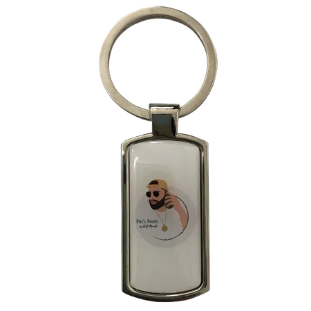 Straight Rectangle Metal Keychain Straight Rectangle Metal Keychain - Imprint Now - AUS
