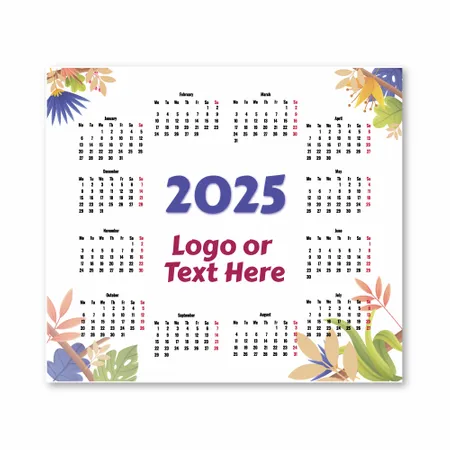 Floral Mouse Pad with Calendar - Imprint Now - AUS
