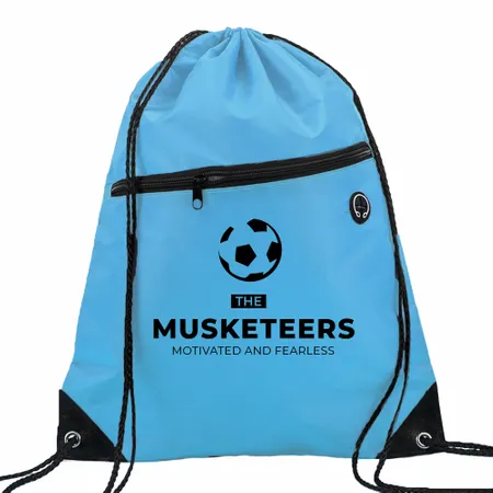 Zipper Drawstring Bag With Headphone Slots Zipper Drawstring Bag With Headphone Slots - Imprint Now - AUS