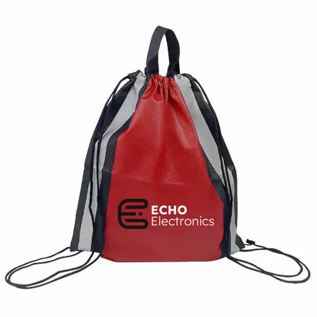 Reflective Side-Strip Drawstring Bag Reflective Side-Strip Drawstring Bag - Imprint Now - AUS