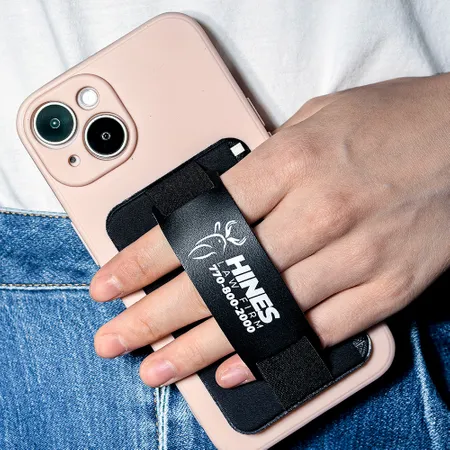 Leather Phone Wallet with Hand Grip - Imprint Now - AUS