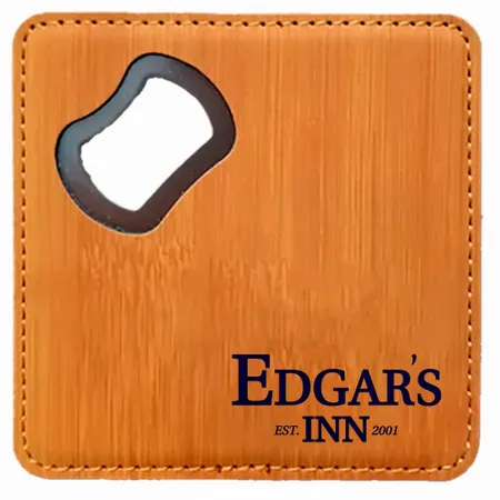 Leather Bottle Opener Coaster - Imprint Now - AUS