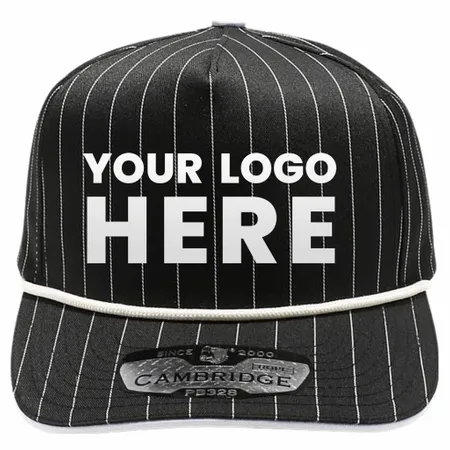 Pit Bull Cambridge PB328R 5-Panel Pinstripe Snapback Hat With Rope - Imprint Now - AUS