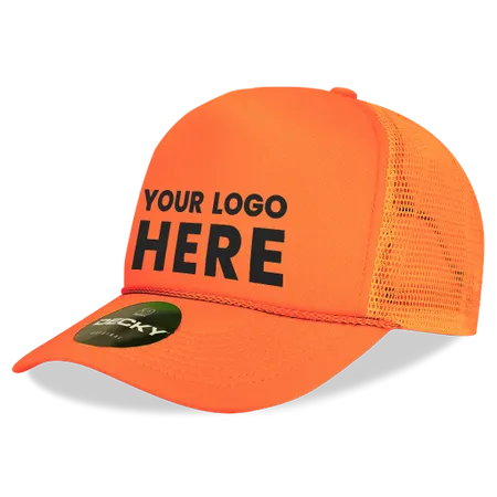 Decky 221 Neon Foam Trucker Cap, 5-Panel Mesh Back Hat - Imprint Now - AUS