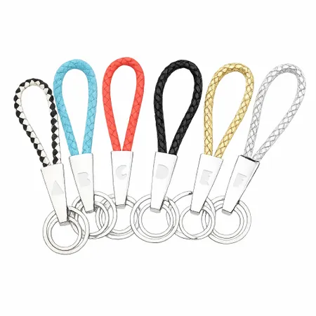 Braided Leather & Metal Keychain - Imprint Now - AUS