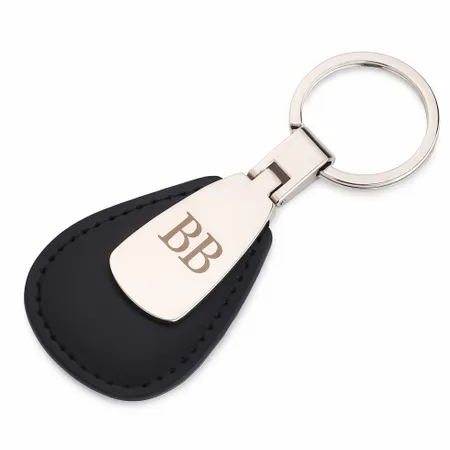 Teardrop Leather & Metal Keychain - Imprint Now - AUS