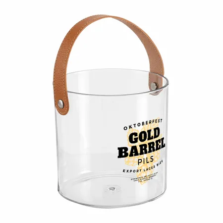 Leather-Strap Clear Drink Buckets - Imprint Now - AUS