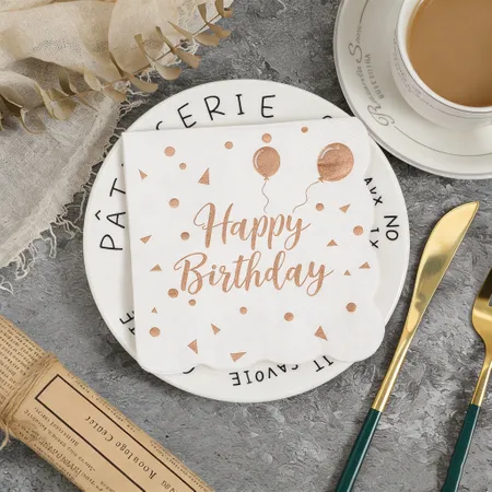 Scallop Foil Stamped Napkins - Imprint Now - AUS