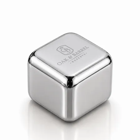 Silver Stainless Steel Ice cubes - Imprint Now - AUS