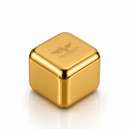 Gold Stainless Steel Ice Cubes - Imprint Now - AUS
