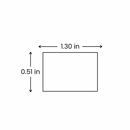1.5 x 3.5 cm