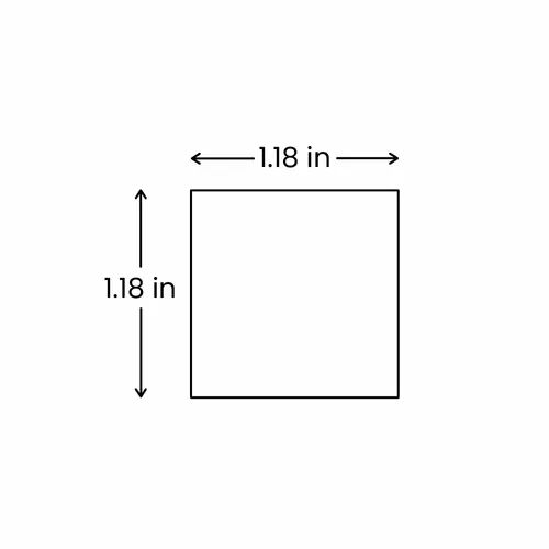 3 x 3 cm