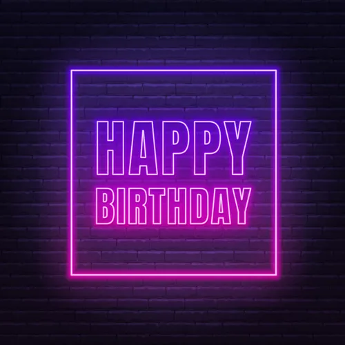 Happy Birthday Framed Neon Sign - Imprint Now - AUS