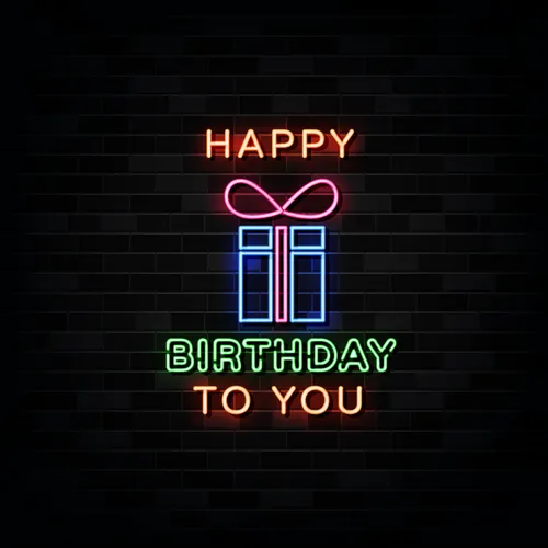 Happy Birthday To You with Gift Neon Sign - Imprint Now - AUS