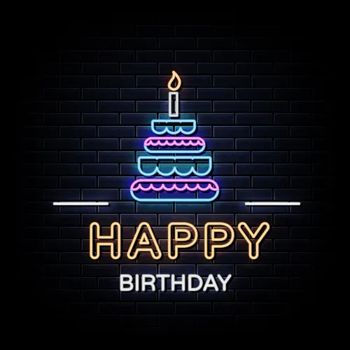 Cutie Cakie Happy Birthday Neon Sign - Imprint Now - AUS