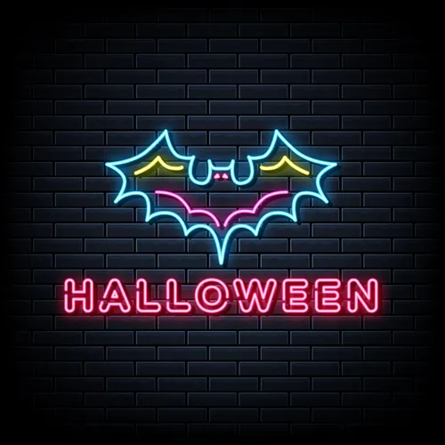 Halloween Neon Sign with Bat - Imprint Now - AUS