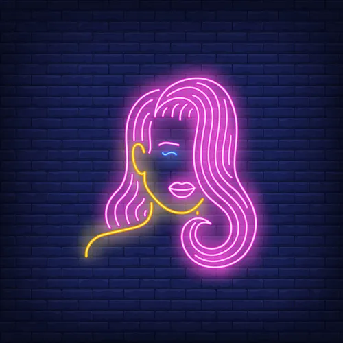 Girl with Pink Hair Neon Sign - Imprint Now - AUS