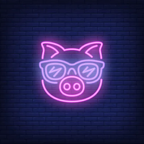 Cute Cartoon Pink Pig Sunglasses Neon Sign - Imprint Now - AUS