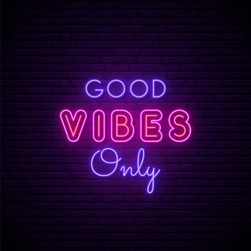 Pink & Purple Good Vibes Only Neon Sign - Imprint Now - AUS