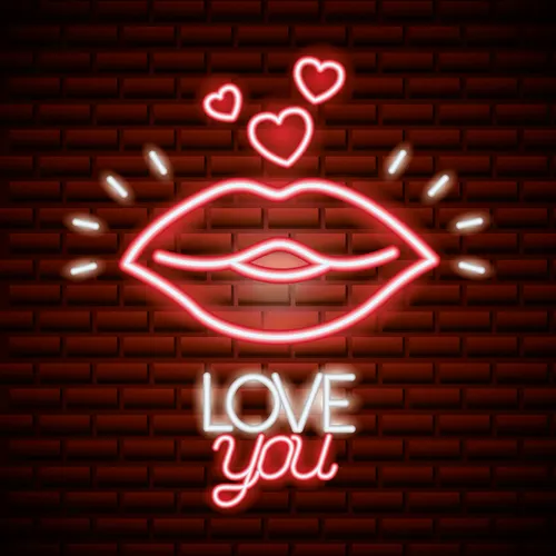 Lips with Love You Neon Sign - Imprint Now - AUS