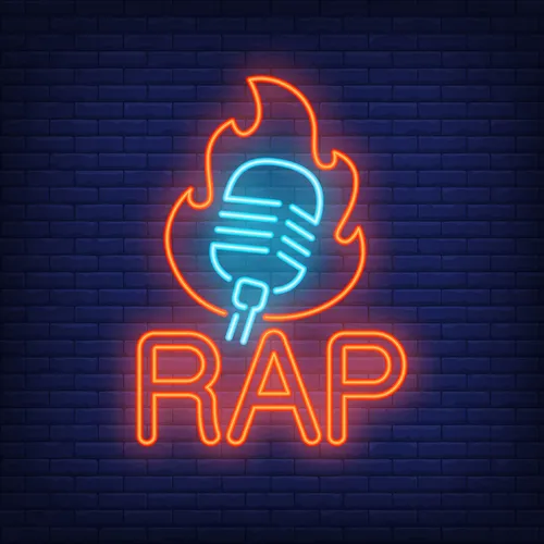 Rap Microphone Flame Neon Sign - Imprint Now - AUS