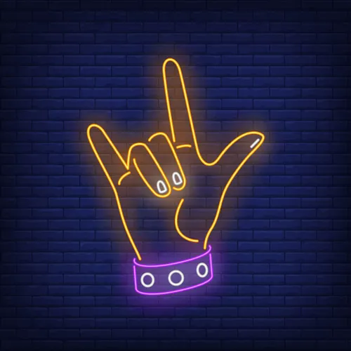 Rock Gesture Neon Sign - Imprint Now - AUS