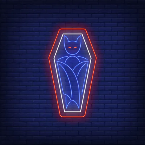 Vampire Coffin Neon Sign - Imprint Now - AUS